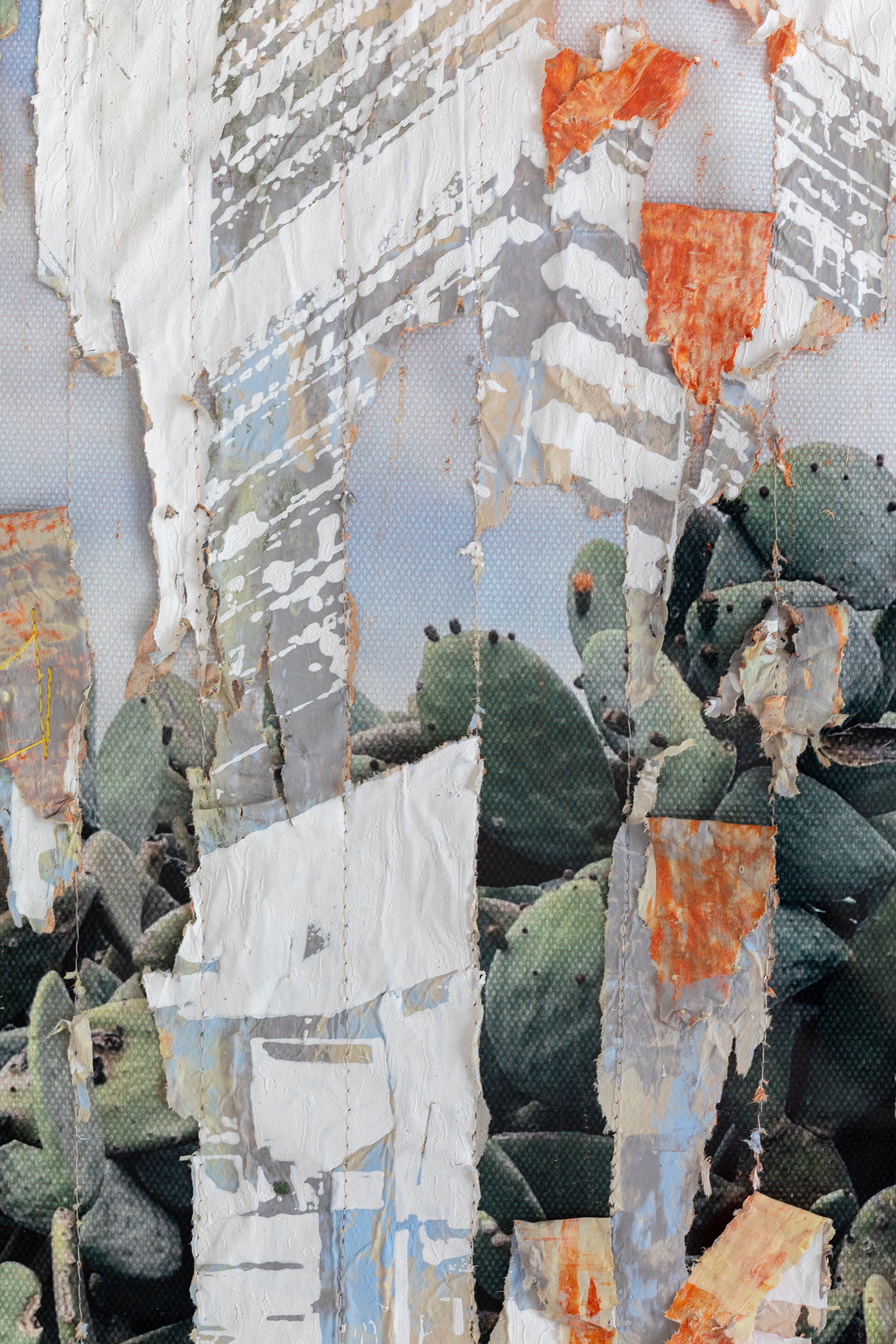 האורות הרחוקים_יצירת טקסטיל ונייר