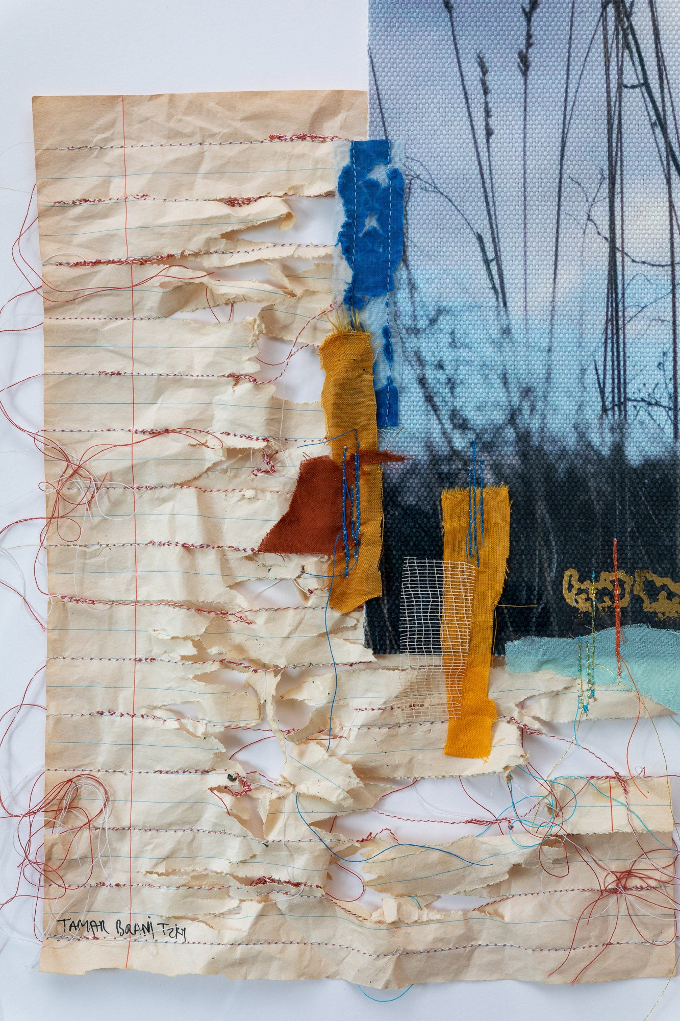 נדודים_ יצירת טקסטיל ונייר