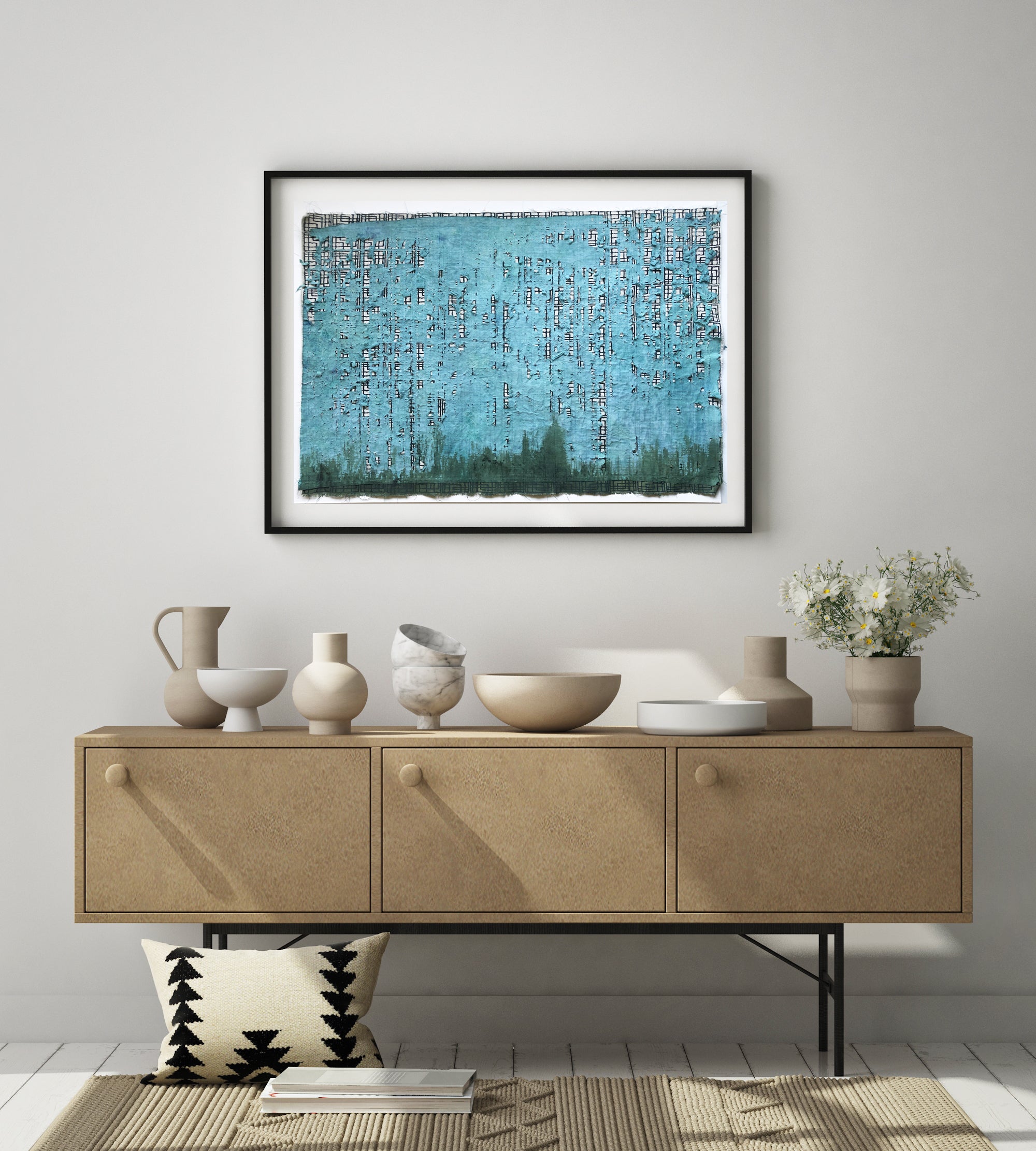 יצירת יער ירוק מופשט