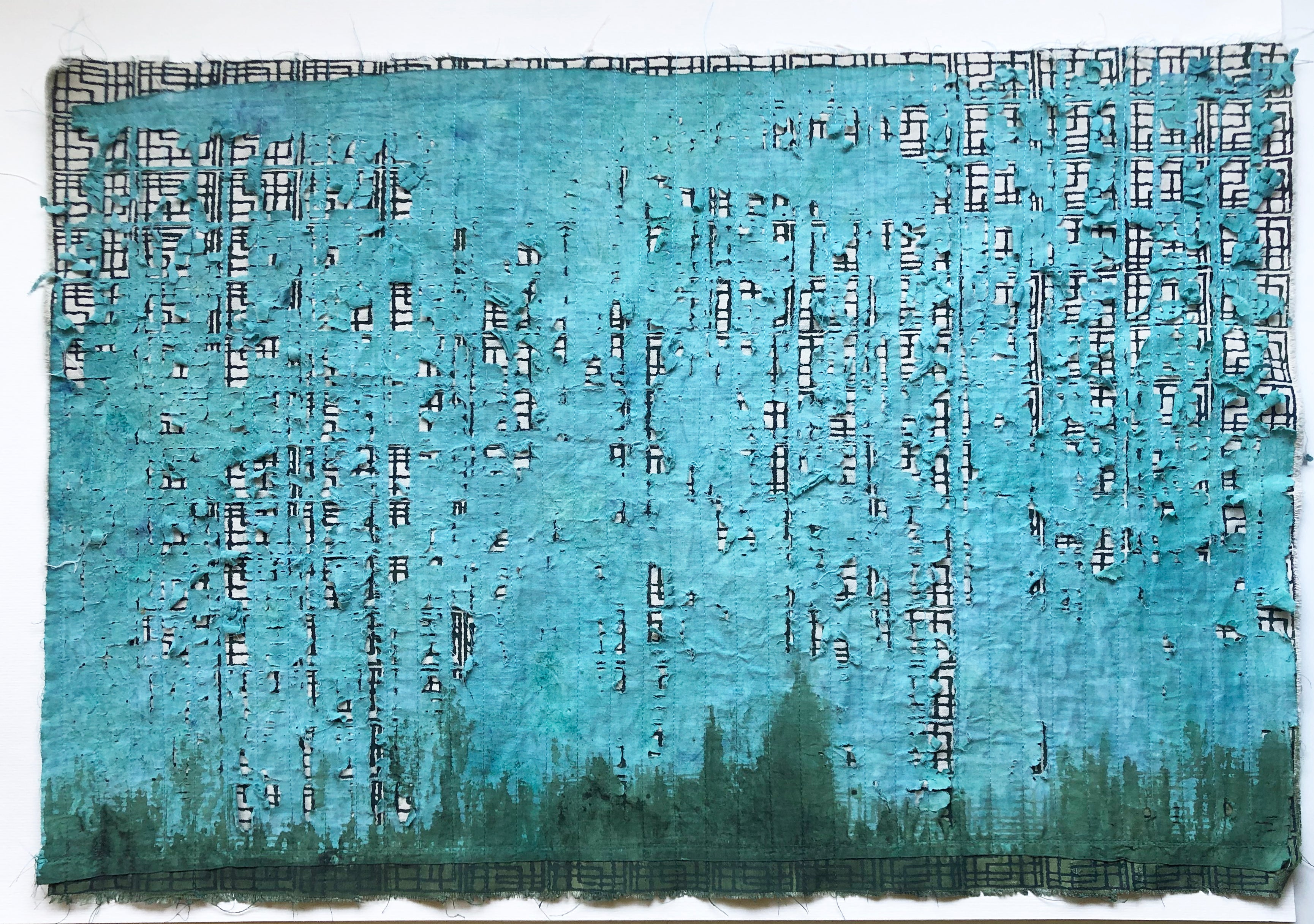 יצירת יער ירוק מופשט