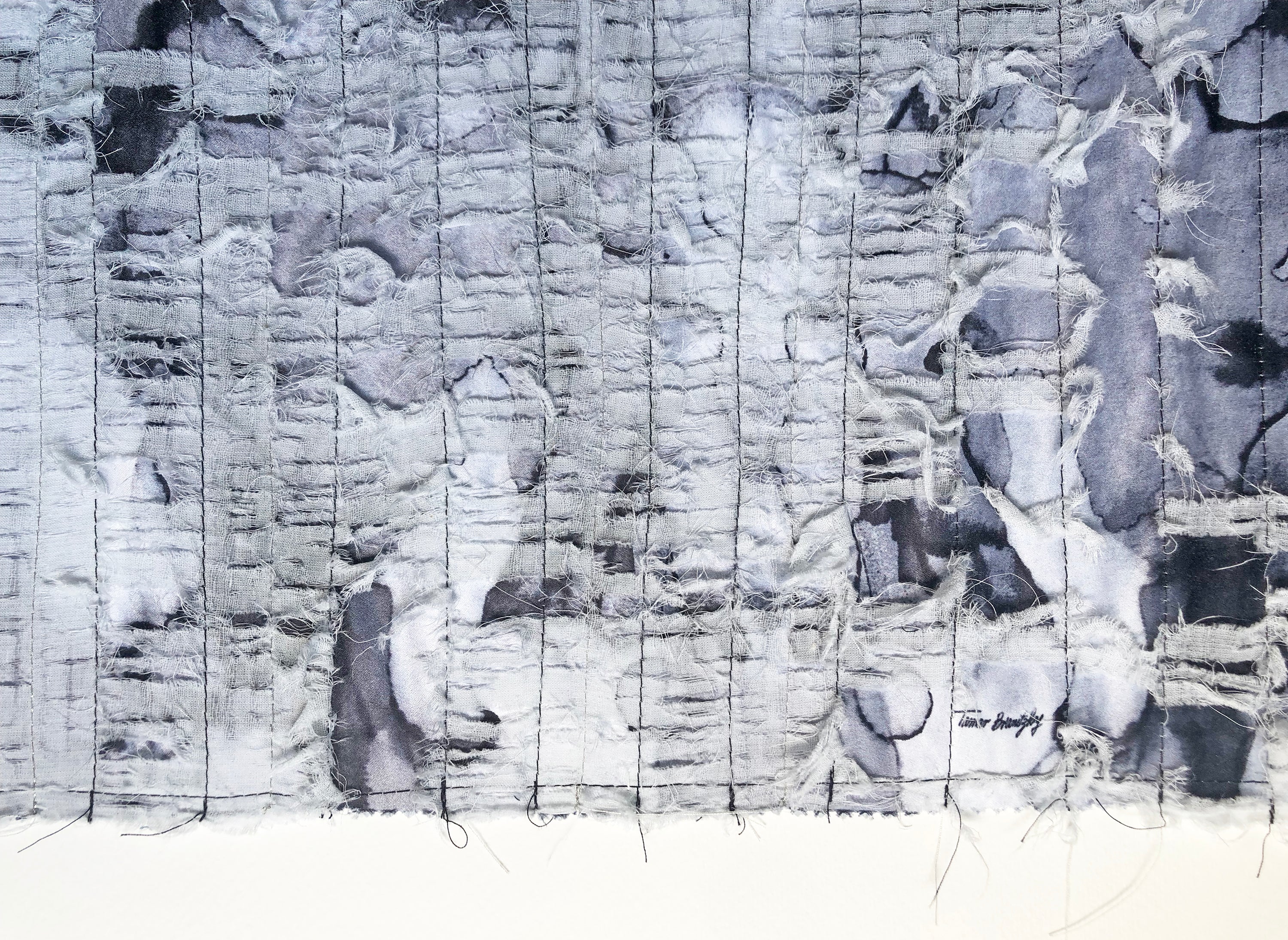 לבן_יצירת אמנות טקסטיל