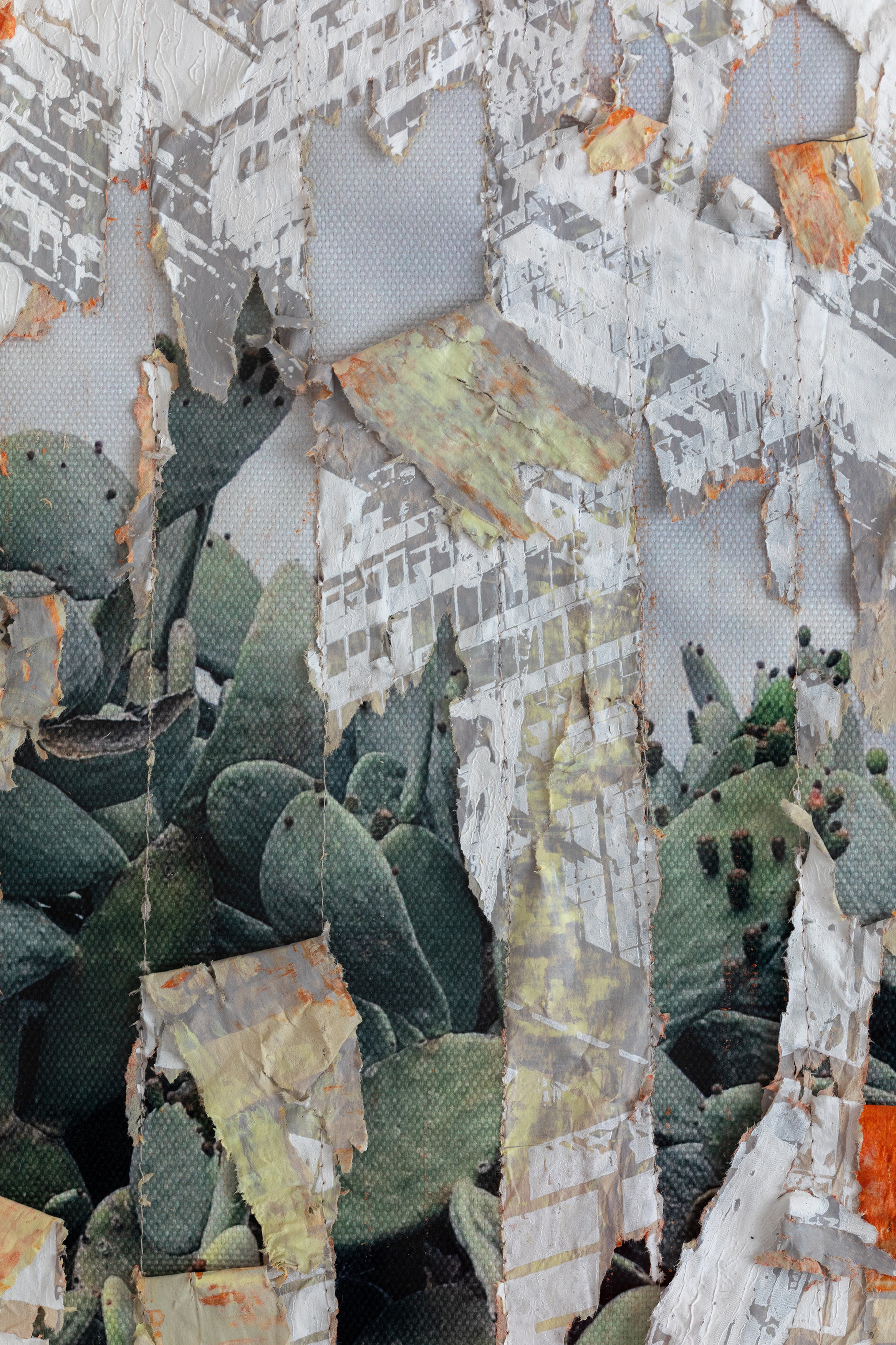 האורות הרחוקים_יצירת טקסטיל ונייר