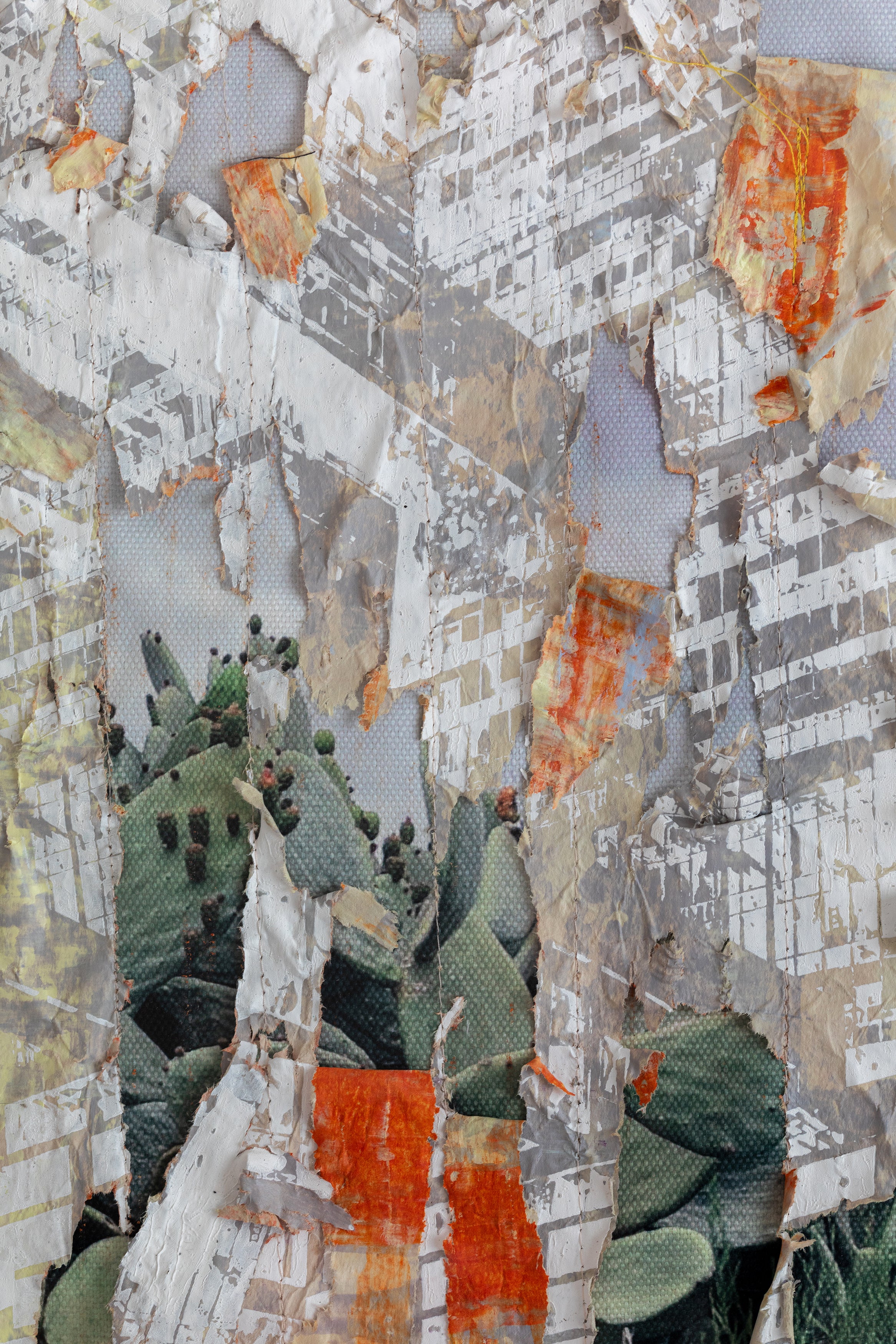 האורות הרחוקים_יצירת טקסטיל ונייר