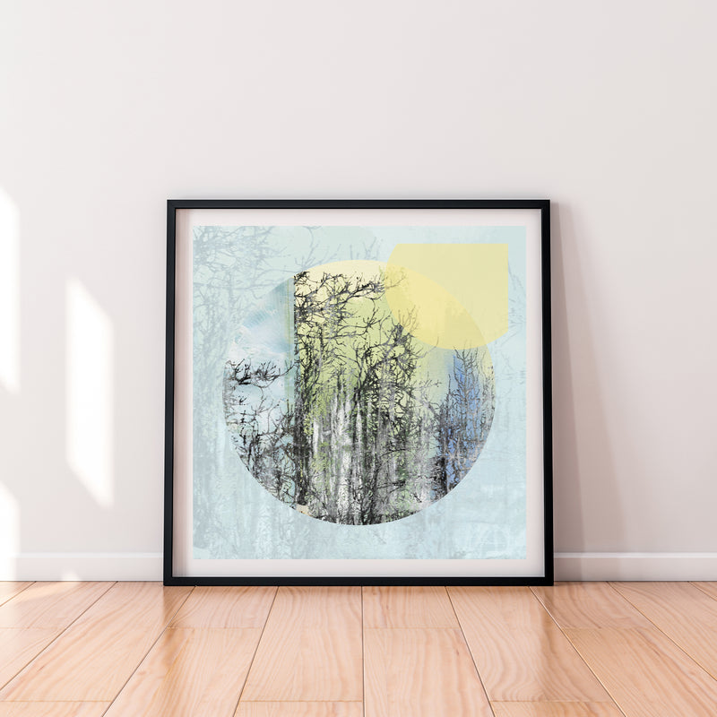 A smile in the woods_framed print