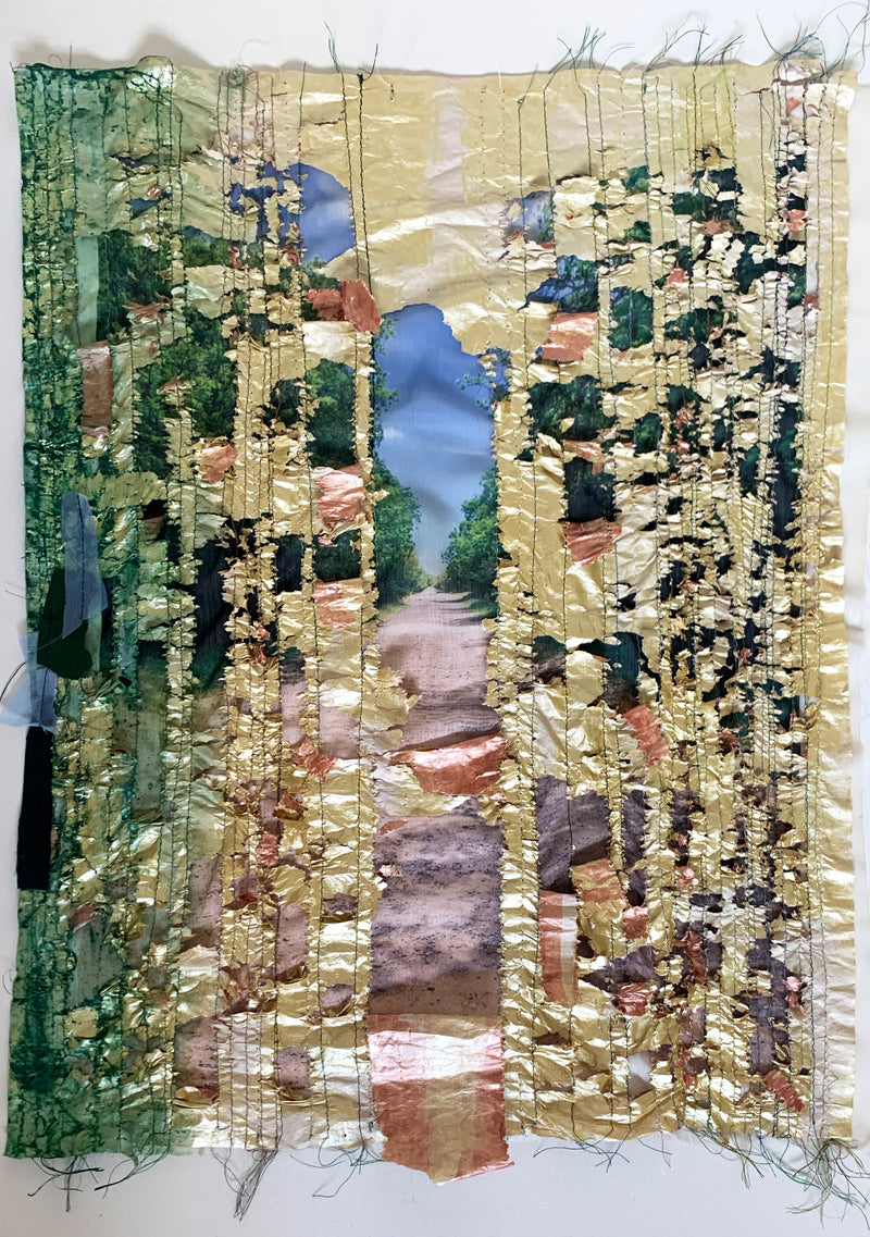 Odem forest Green Gold paper artwork