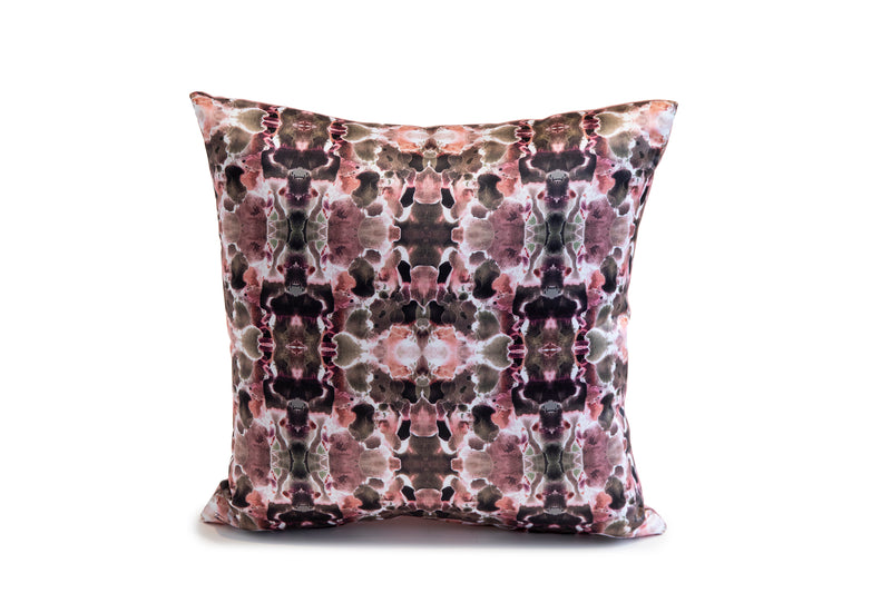 Olive pink square pillow