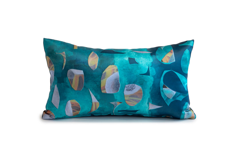 Abstract Blue shades Iceland's set of 2 pillows