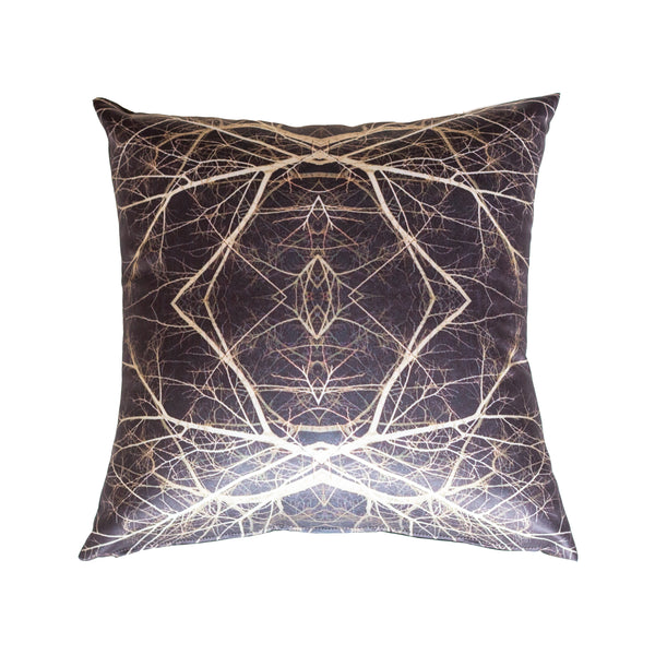 Dark branches square pillow