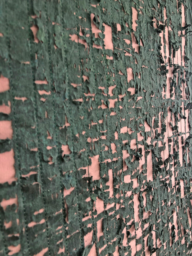 Dark Green pink abstract texture artwork