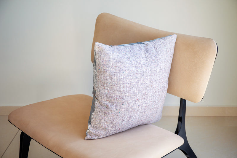 Abstract Silver square pillow