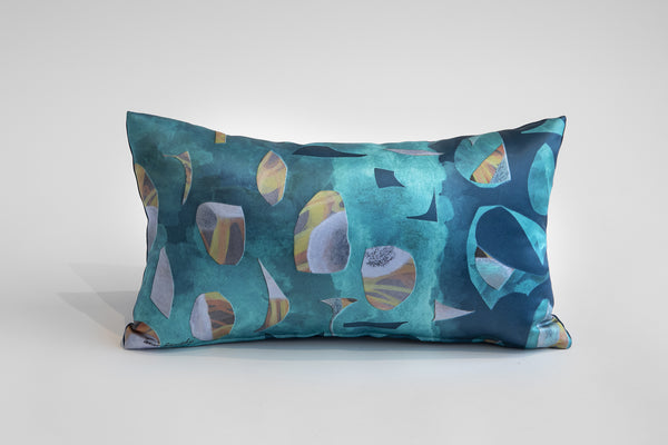 Blue shades Iceland's stones set of 2 pillows