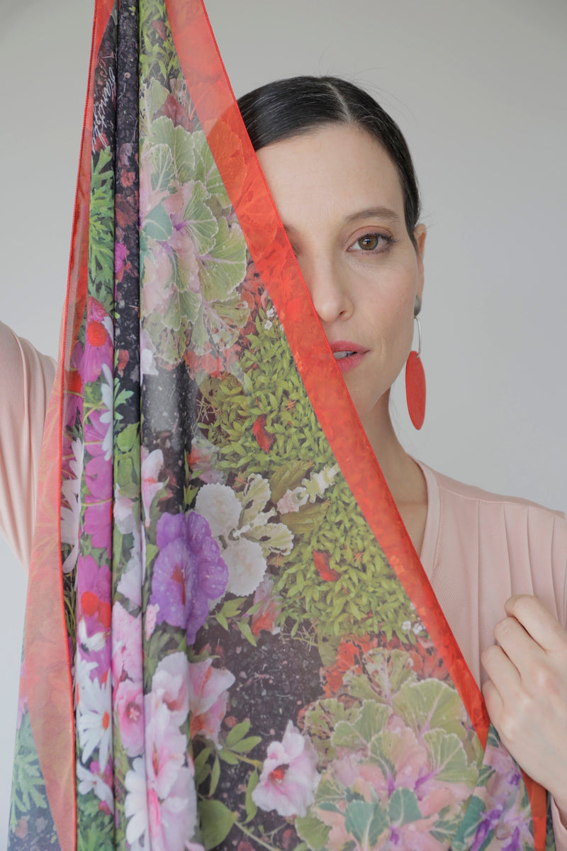Statement scarf, Textile art scarf