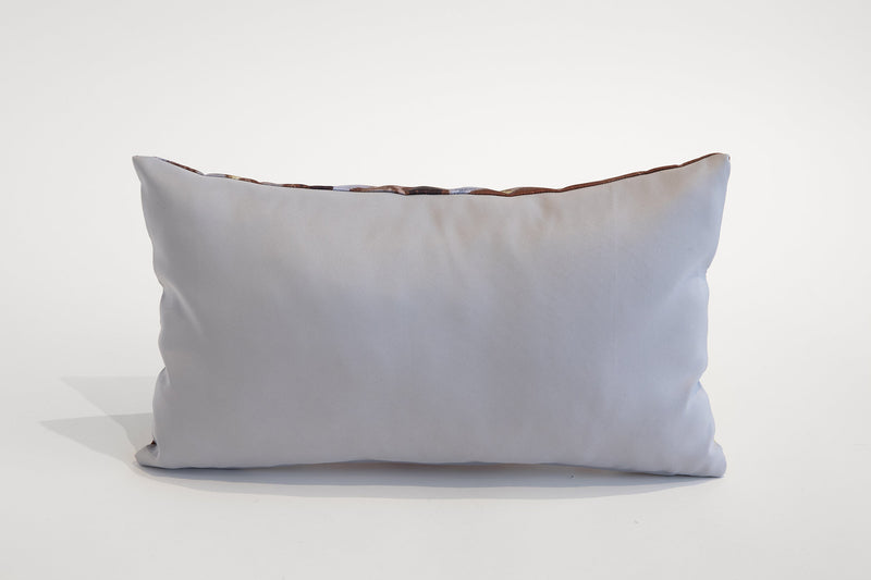 Brown Grey painted pillow